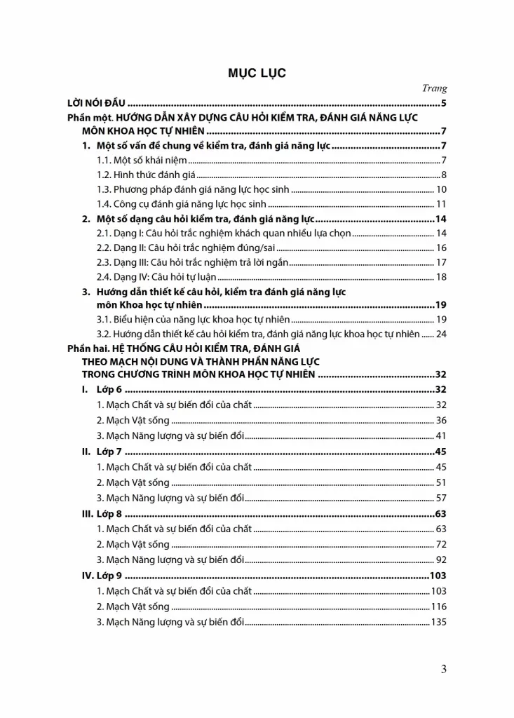 KIỂM TRA, ĐÁNH GIÁ NĂNG LỰC HỌC SINH MÔN KHOA HỌC TỰ NHIÊN (Biên soạn theo Chương trình GDPT 2018)